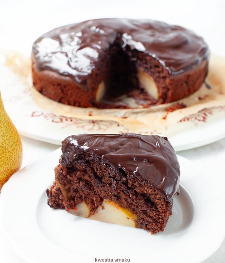 Ciasto czekoladowe z gruszkami