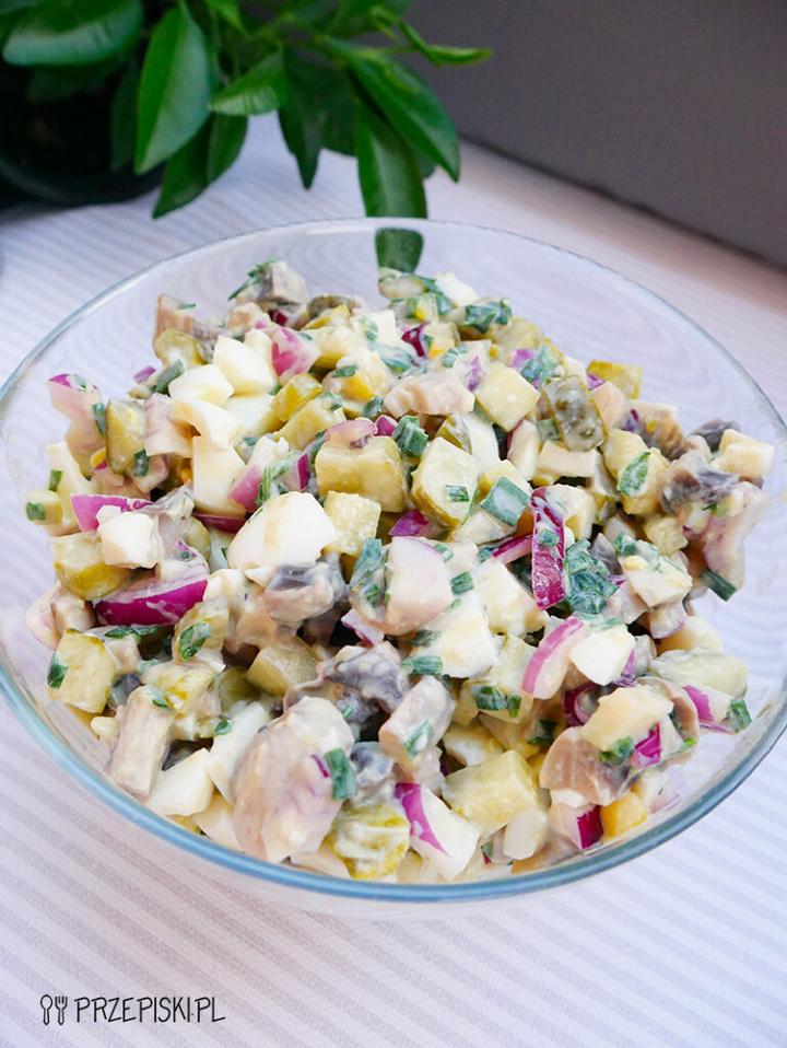 Sałatki z pieczarek