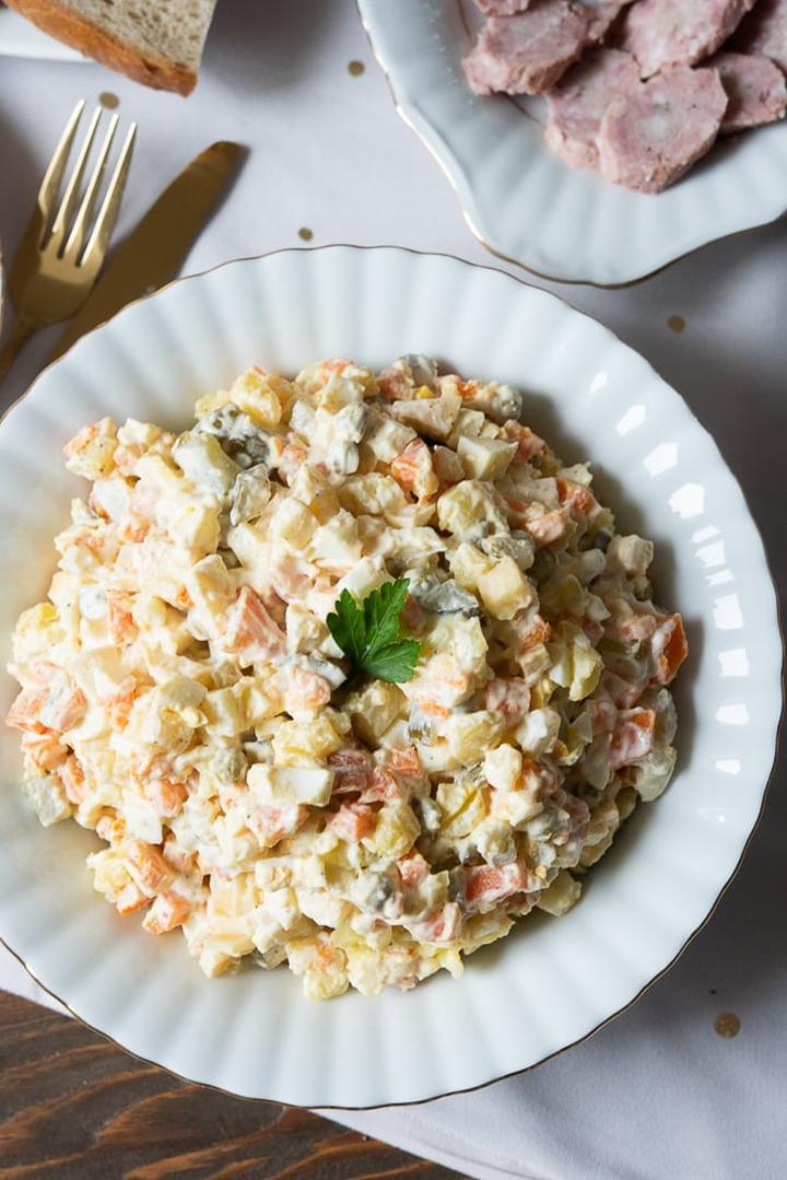 Składniki do sałatki warzywnej